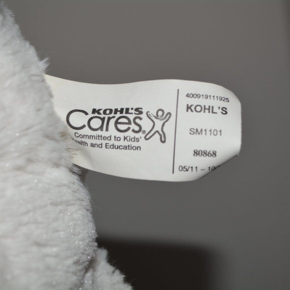 Kohls Cares Polar Bear Plush White Stuffed Animal On the Night You Were Born 11" - Picture 6 of 8